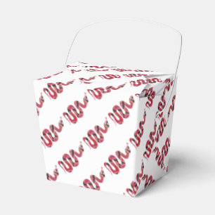 Snake Black and Red Silhouette Favor Boxes