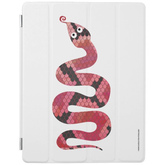 Snake Black and Red Silhouette iPad Smart Cover (Front)