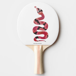 Snake Black and Red Silhouette Ping Pong Paddle