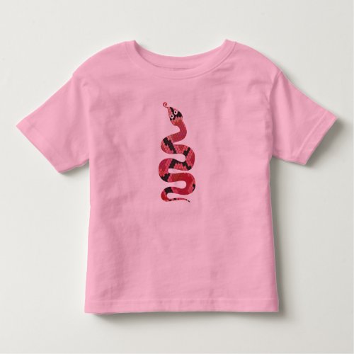 Snake Black and Red Silhouette Toddler T_shirt