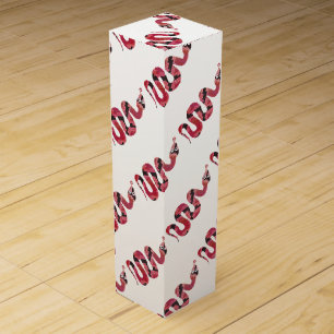 Snake Black and Red Silhouette Wine Gift Box