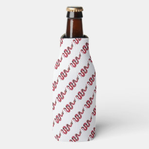 Snake Black and Red Silhouettes Bottle Cooler