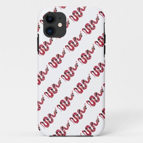 Snake Black and Red Silhouettes iPhone 11 Case