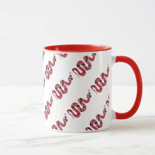 Snake Black and Red Silhouettes Mug