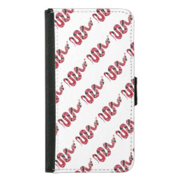 Snake Black and Red Silhouettes Wallet Phone Case For Samsung Galaxy S5