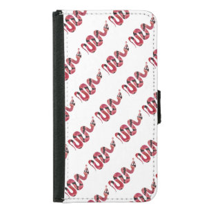 Snake Black and Red Silhouettes Wallet Phone Case For Samsung Galaxy S5