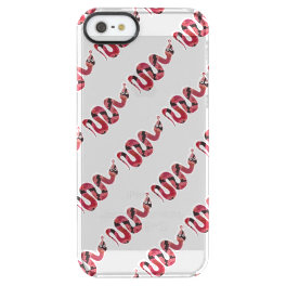 Snake Black and Red Silhouettes Clear iPhone SE/5/5s Case