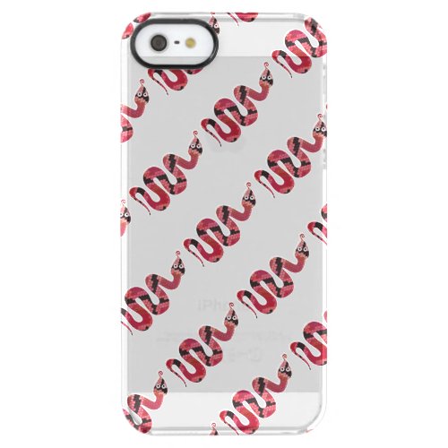 Snake Black and Red Silhouettes Clear iPhone SE55s Case