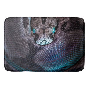 Snake boa anaconda python reptile snakeskin gray bath mat