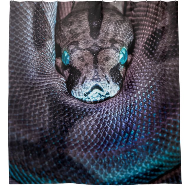 Snake boa anaconda python reptile snakeskin shower curtain (Front)