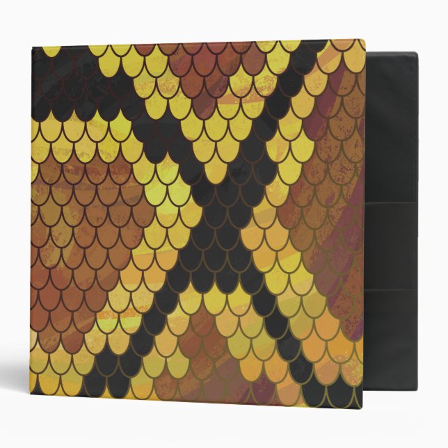 Snake Brown and Gold Print Binder (Front/Inside)