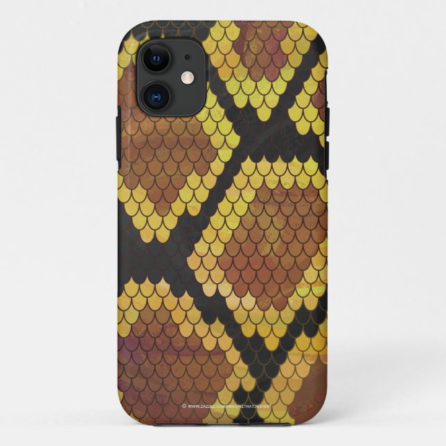 Snake Brown and Gold Print Case-Mate iPhone Case (Back)