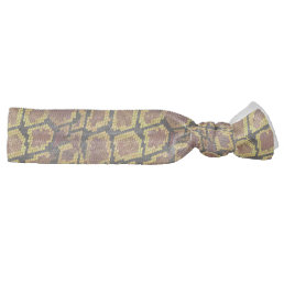 Snake Brown and Gold Print Hair Tie