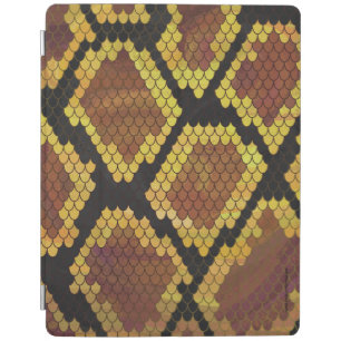 Snake Brown and Gold Print iPad Smart Cover
