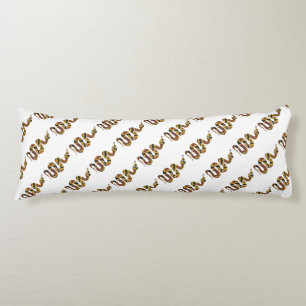Snake Brown and Gold Silhouette Body Pillow