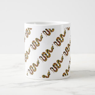 Snake Brown and Gold Silhouette Large Coffee Mug