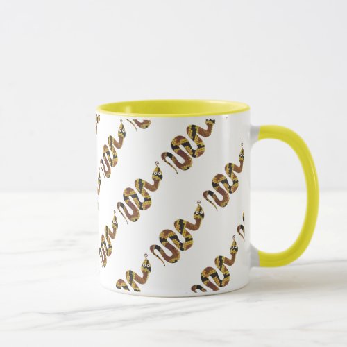 Snake Brown and Gold Silhouette Mug