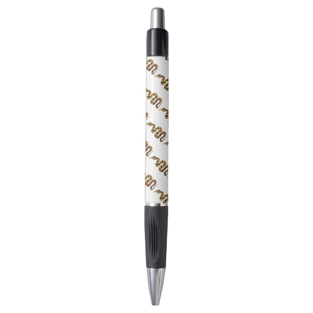 Snake Brown and Gold Silhouette Pen (Front Vertical)