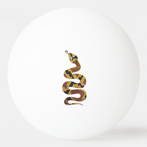 Snake Brown and Gold Silhouette Ping_Pong Ball
