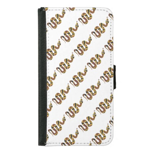 Snake Brown and Gold Silhouette Samsung Galaxy S5 Wallet Case
