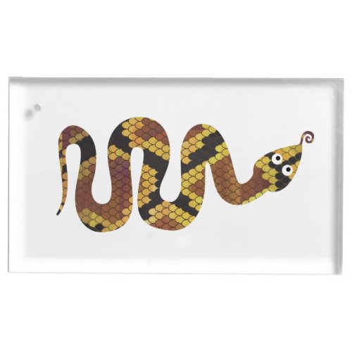 Snake Brown and Gold Silhouette Table Number Holder