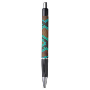 Snake Brown and Teal Print Pen