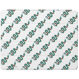 Snake Brown and Teal Print Silhouette iPad Smart Cover