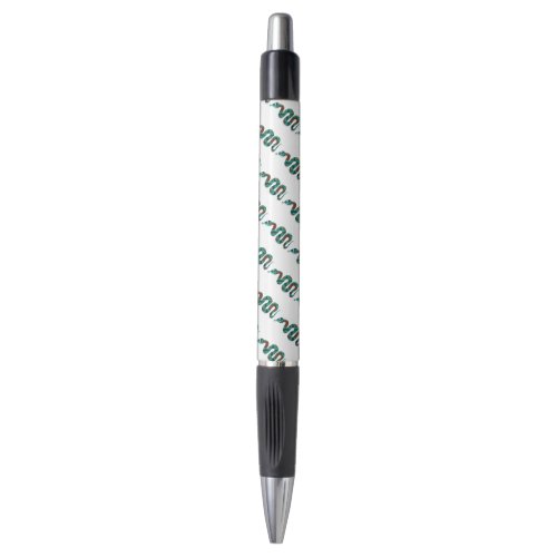 Snake Brown and Teal Print Silhouette Pen