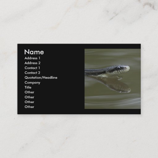 Customizable snake business card template