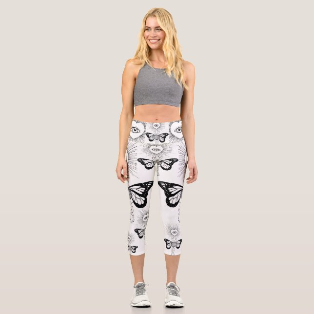 Snake Butterfly Eyes Magic Yoga Pants (Front)