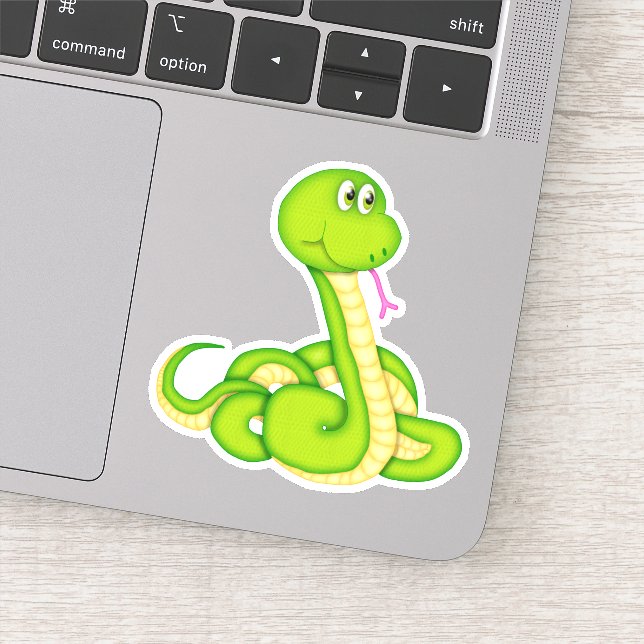  Snake Cartoon Die Cut Sticker Decal (Detail)