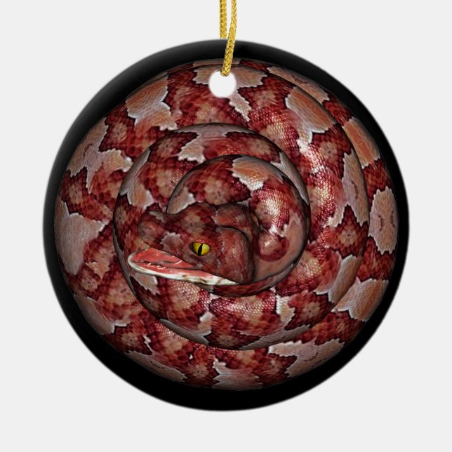 Snake Ceramic Ornament (Front)