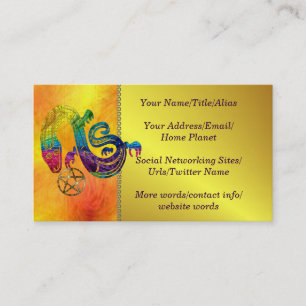 Snake Charming Witch Business Card
