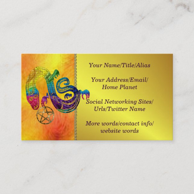 Snake Charming Witch Business Card (Front)