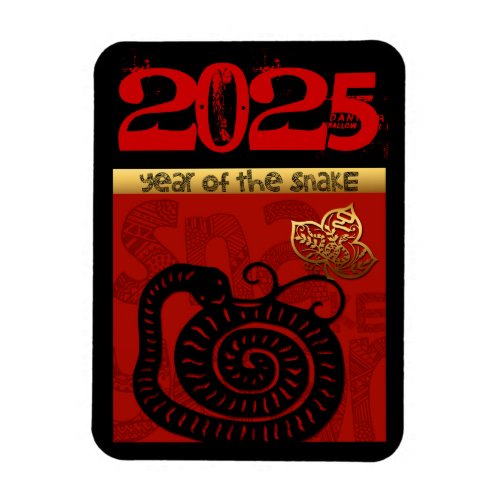 Snake Chinese custom New Year Zodiac Birthday FM Magnet