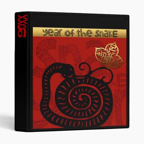 Snake Chinese custom New Year Zodiac Bithday B 3 Ring Binder