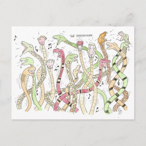 Snake Choir The SSSSSixteen  Postcard