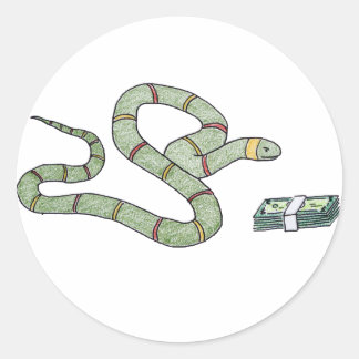 snake classic round sticker