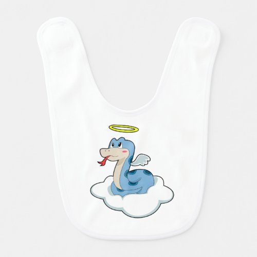 Snake Cloud Angel Baby Bib