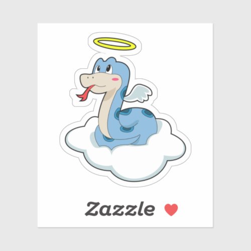 Snake Cloud Angel Sticker