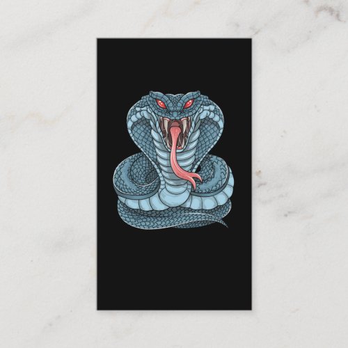Snake Cobra Dangerous Reptile Business Card