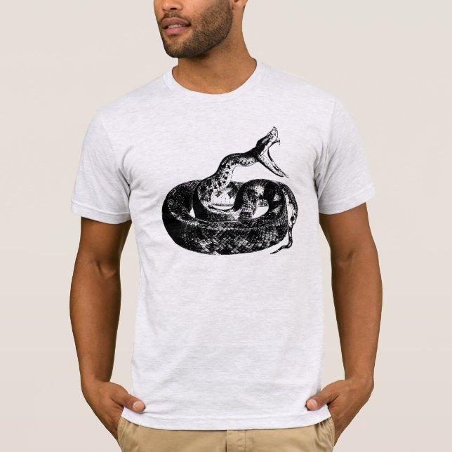 Snake, Cobra Mens Black and Gray Shirt (Front)