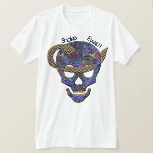 Snake Coiled Around Skull Thru Eyes _ Personalized T_Shirt