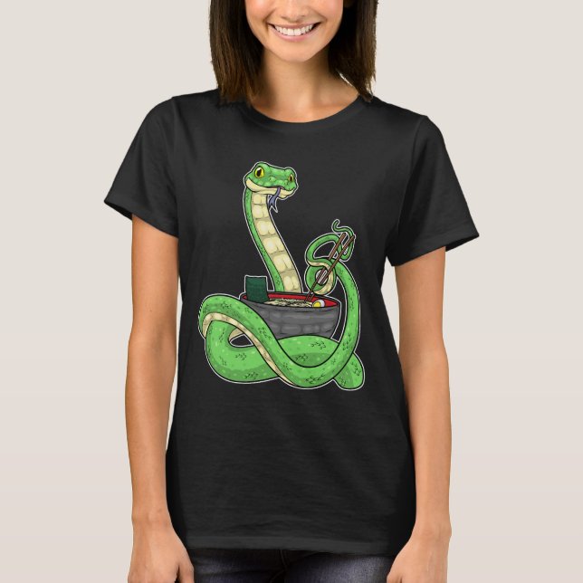 Snake Cook Ramen Cooking T-Shirt (Front)