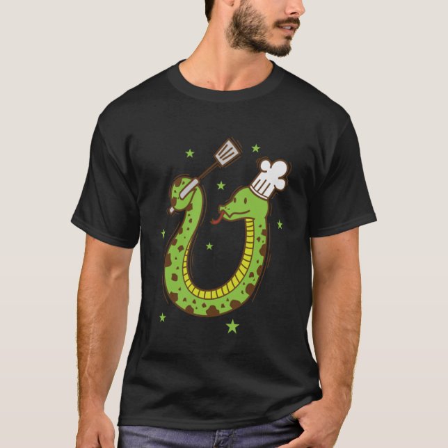 Snake cooking Terrarium Reptile Animal Zoo T-Shirt (Front)