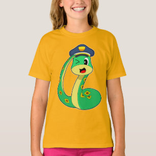 Snake Cop Police hat Police T-Shirt