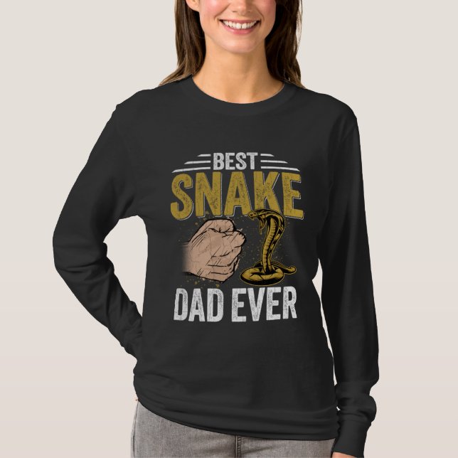 Snake Dad  Reptiles  Pet Reptile Owner Graphic T-Shirt (Front)