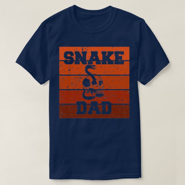 Snake Dad Skull with Reptile  T-Shirt (Design Front)