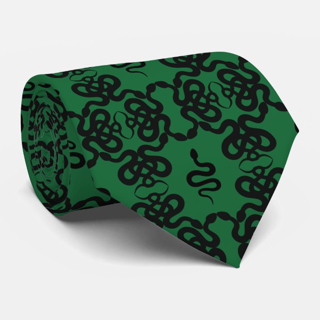 Snake Damask  Neck Tie (Rolled)