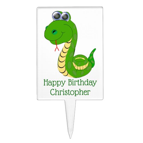 Snake Design Birthday Cake Topper